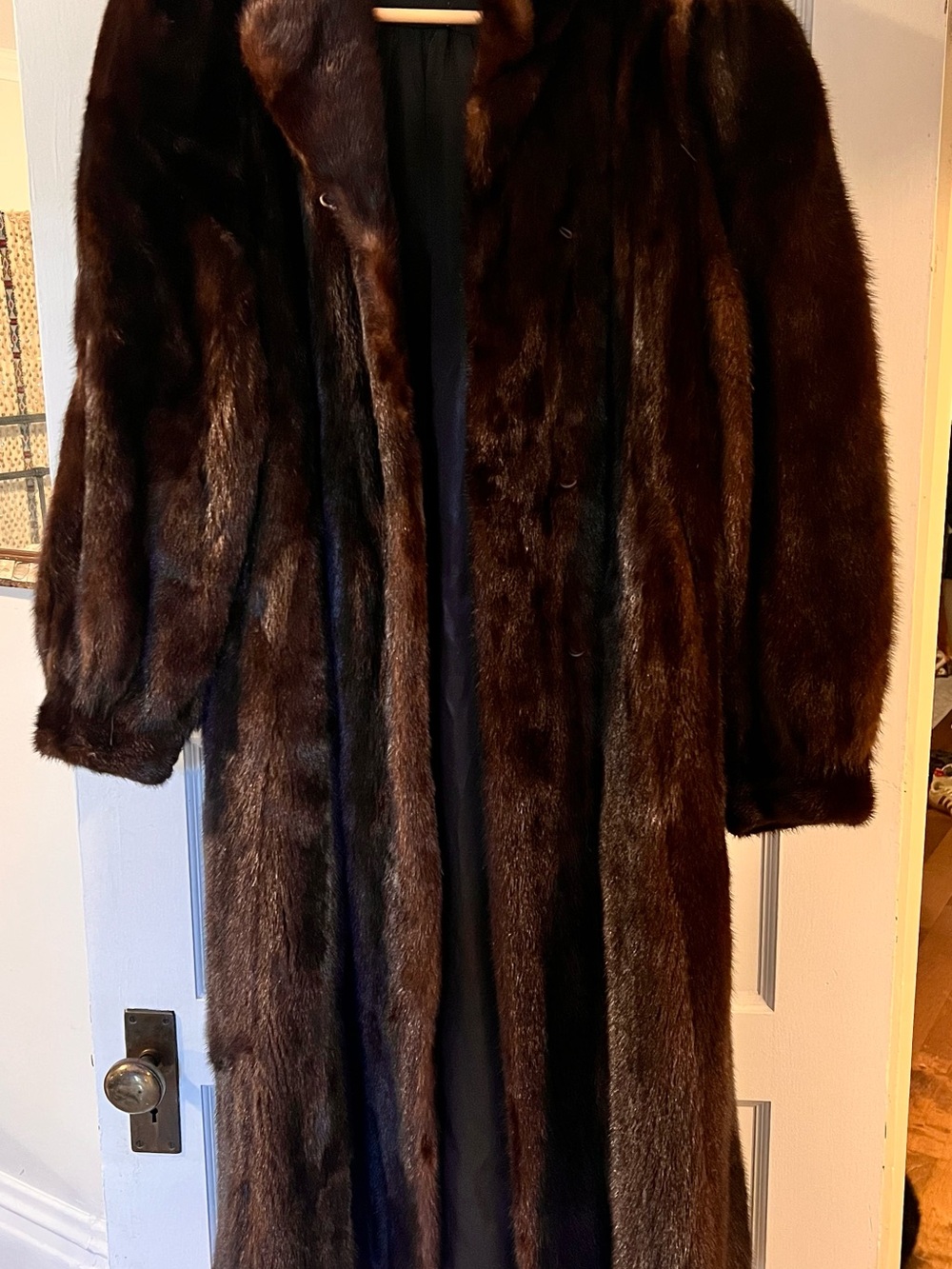 Vintage Long Dark Brown Billy Jaye Full-Length Fur Coat